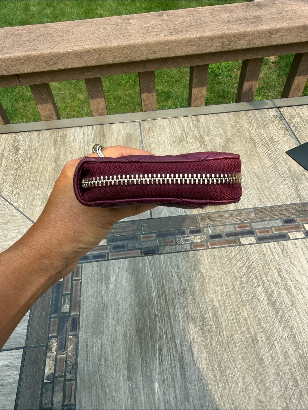 EUC Kate Spade Natalia Large Continental Quilted Leather Plum Large Wallet - Picture 7 of 15